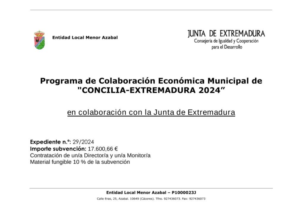 Imagen Programa de Colaboración Económica Municipal de Empleo 2024